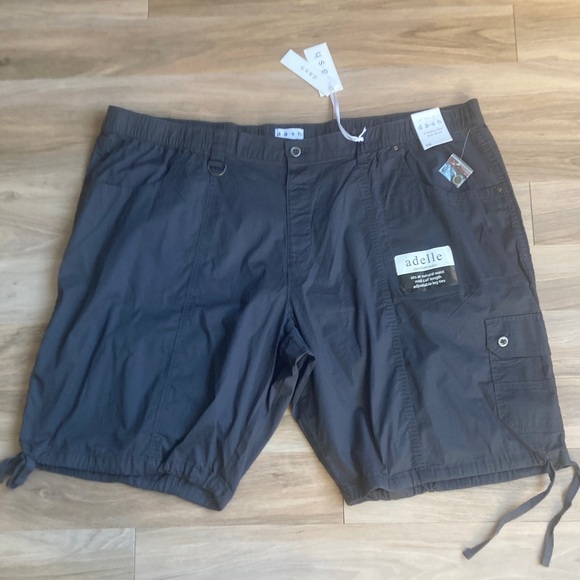 Pants - Dash Cargo Short adjustable leg ties charcoal gray comfee flex knit waist 3X